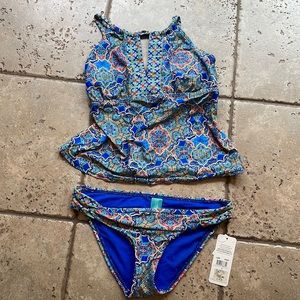 Sunset separates swimwear tankini. ADORABLE! Size small new with tags